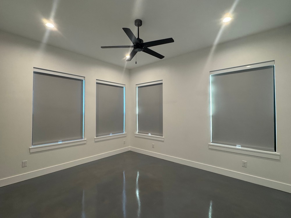 Sleek Roller Shades for Whole House and SmartDrape on Shady Ln in Keller, TX